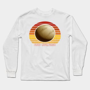Retro Sunset Pluto - Never Forget - PanfurWare LLC Long Sleeve T-Shirt